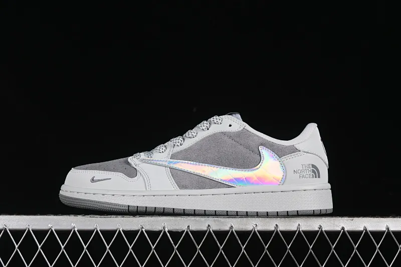 All categories Air Jordan Jordan series basketball shoes Air Jordan 1 Low High-end customized low-top sneakers Travis Scott x Fragment Design x Air Jordan 1 Low OG SP AJ1 Joe 1 North Face joint-colorful gray low-top cultural casual sneakers AG3702-803